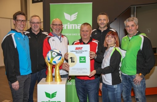 Lieferanten-Ranking: Sportfachhändler  wählten ERIMA zu Österreichs Nummer 1